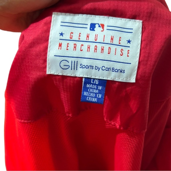 Ángels Red Long Sleeve Lightweight Windbreaker Shell Full Zip Up Jacket NEW - Picture 2 of 4